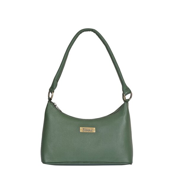 Genuine Leather Olive Hobo Bag – Tote Shoulder bag, Leather Satchel, Handbag - Picture 1 of 10